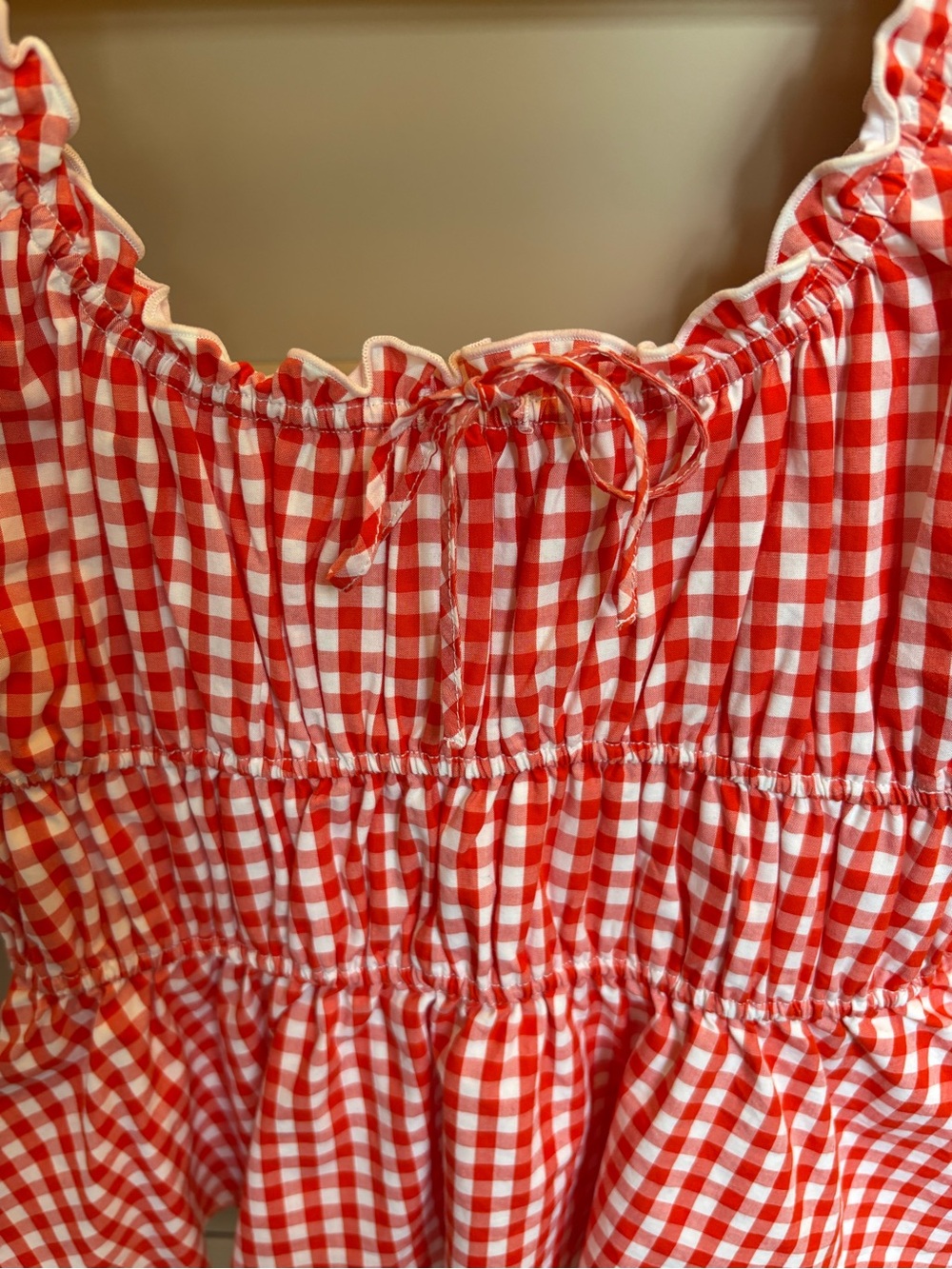 Aritzia Sunday Best Red Gingham Top - Picture 3 of 4